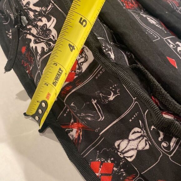 Harley Quinn Joker Flip Pak Reversible Backpack Black Red White Spencer Gifts - Picture 16 of 16